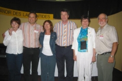 Left to right : Ghislaine l'Abbé, Sylvain Laporte, Diane St-Georges, Baxter Laporte, Madeleine Laporte et Marcel Laporte